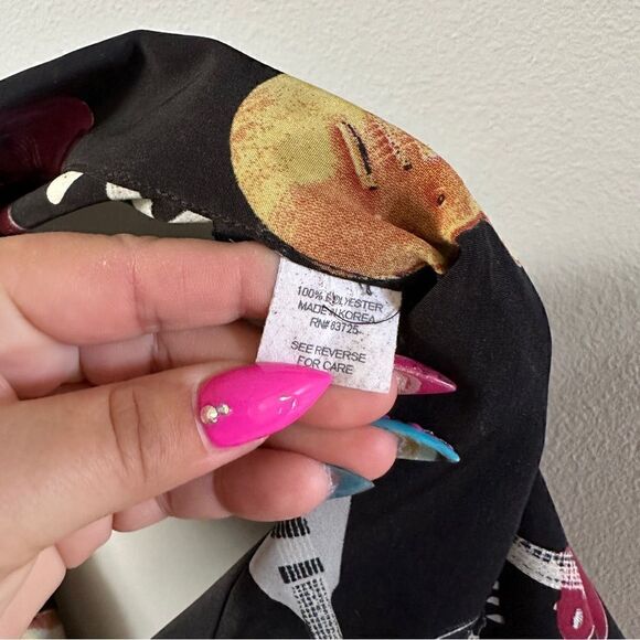 Gibson tour wear electric guitars by dragonfly Hawaiian casual button down Sz XL - Picture 3 of 6